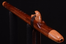 Walnut Native American Flute, Medicine Man, Mid A-4, #G16D